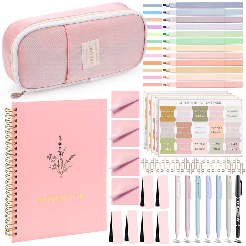 YOPCDJ Bible Study Supplies, Bible Journaling Kit, Bible Study Kit for Women, Aesthetic Book Annotation Kit, Bible Study Tools, Christian Gifts for Women, Christmas Gift - Image 1